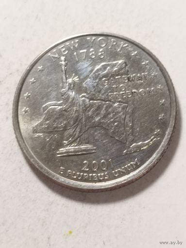 США 25 центов Нью Йорк 2001