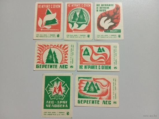 Спичечные этикетки ф.Маяк. Пожарная безопасность