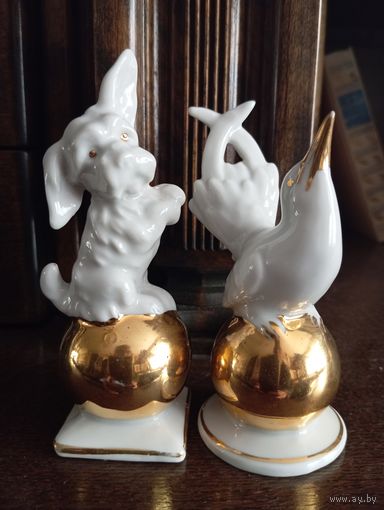 - Статуэтки СОБАЧКА и ПТИЧКА Германия 1950-ые.