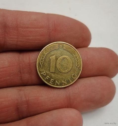 10 пфеннигов 1991г (D). Германия.