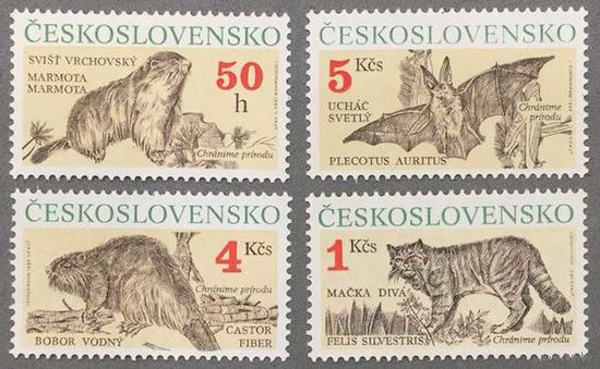 Чехословакия 1990г Фауна