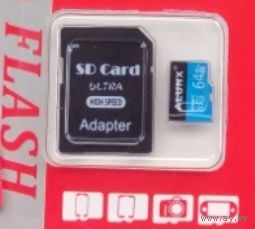 Flash-карта 64 Gb 10 класс с переходником защитой