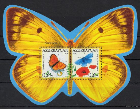Азербайджан 2014. Бабочки блок (539)