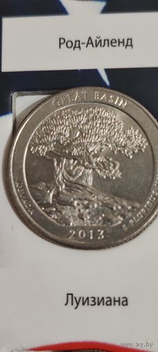 США. 25 центов (квотер) Национальные парки Грейт- Бейсин 2013