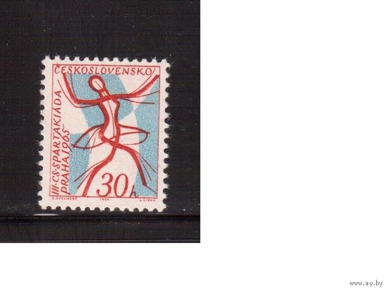 Чехословакия-1965,(Мих.1503) , ** , Спорт, Спартакиада