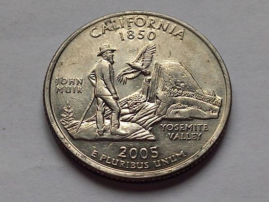 25 центов 2005 г. Калифорния США квотер D