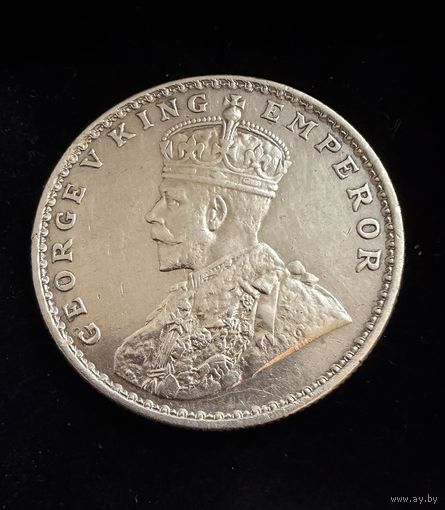1 рупия  1918г.  Индия. Король Георг 5. Серебро 917пр.