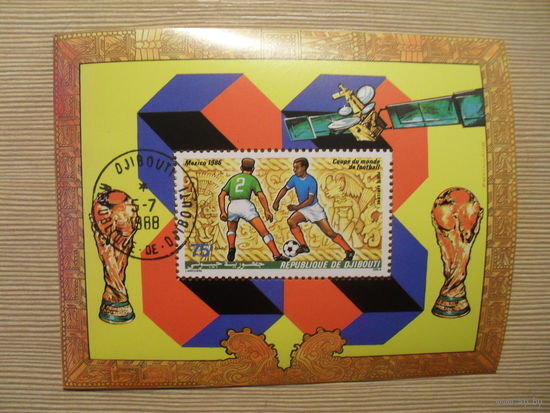 М-4. БЛОК. ДЖИБУТИ. ФУТБОЛ. 1986г.