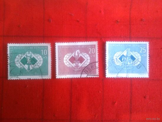 ГДР. 1960. Шахматная олимпиада. Серия 3 м.