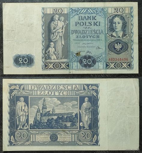 Польша 20 злотых 1936 года, AB2348496. 22.1