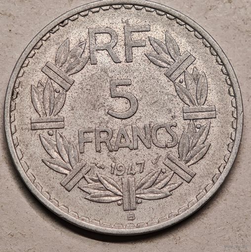 1947 год 5 франков Франция