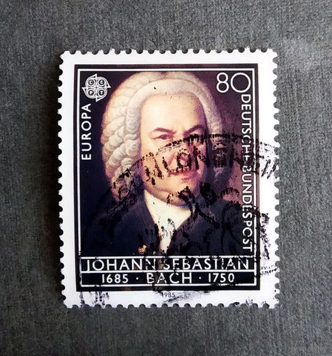 Марка Германия 1985 год Иоганн Себастьян Бах