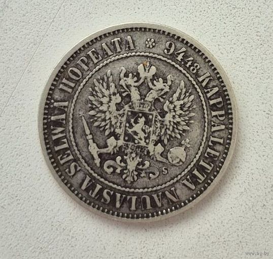 1 МАРКИ 1874 ФИНЛЯНДИЯ ВЕЛИКОЕ КНЯЖЕСТВО