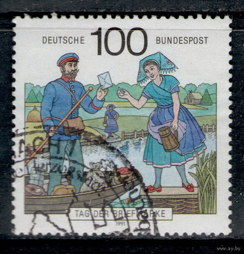 Германия/ФРГ/1991/ Филателия / День Печати / Michel #DE 1570 / 1 Серийная Марка