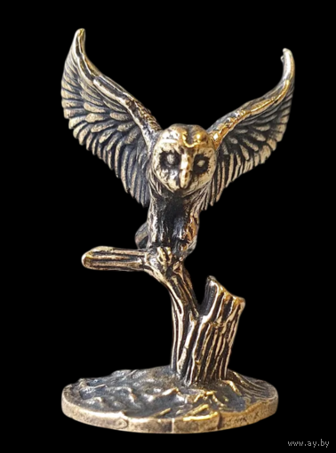 Статуэтка Сова на ветке Бронза