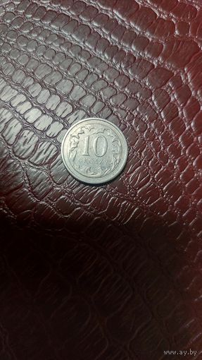Монета 10 грошей 2018г. Польша. Неплохая!