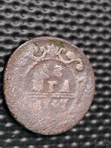 Денга 1747 г. Елизавета, без мц.