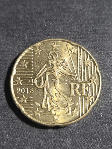 Франция 20 евроцентов 2018