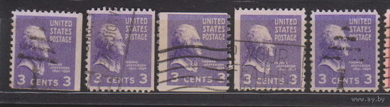 Президенты Известные Люди Личности США 1938 год лот 11 ОТЛИЧИЯ ПО ПЕРФОРАЦИИ