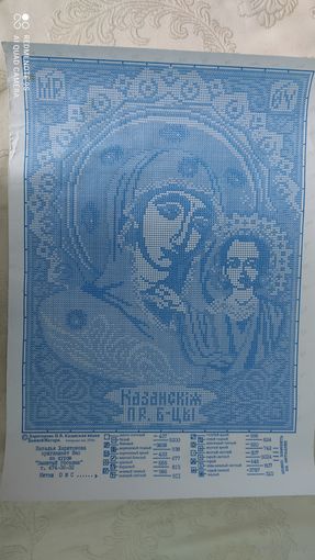 Схема вышивки крестом Икона