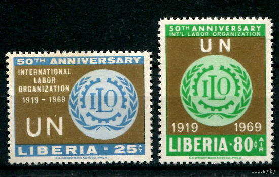 Либерия - 1969г. - Международная организация труда - полная серия, MNH [Mi 713-714] - 2 марки