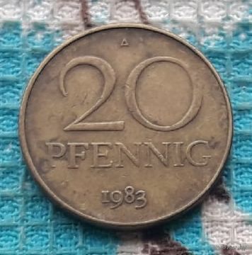 Германия (ГДР) 20 пфеннигов 1983 года, А. Редкий год.