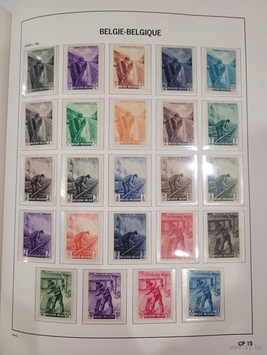 Бельгия. Авиапочта, Железнодорожные и прочие спецмарки в альбоме Davo lux. 60 листов