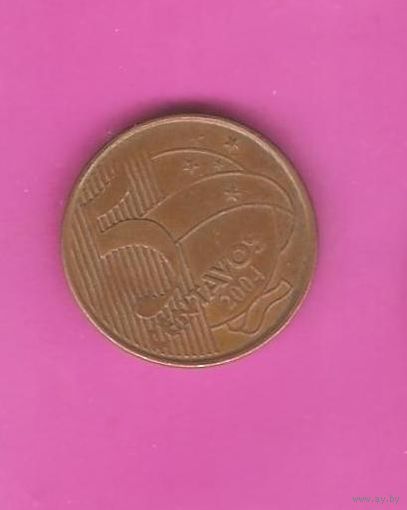 5 сантимов 2004г.Бразилия
