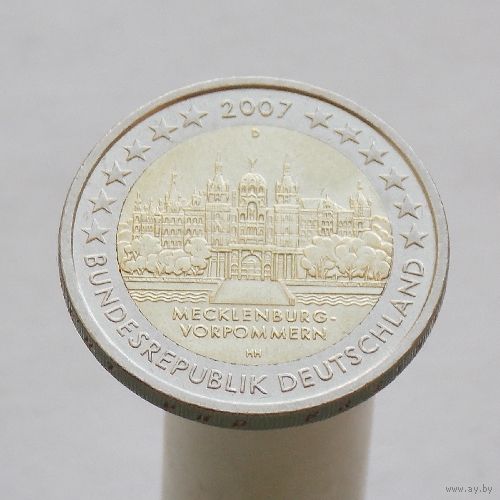 Германия 2 евро 2007 D Мекленбург-Передняя Померания