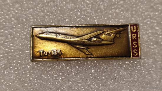 Значек знак Самолет ТУ-134 Авиация Аэрофлот СССР