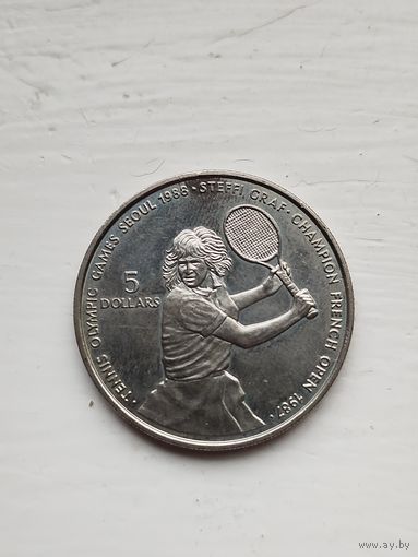 5 долларов Ниуэ . Штеффи Граф.