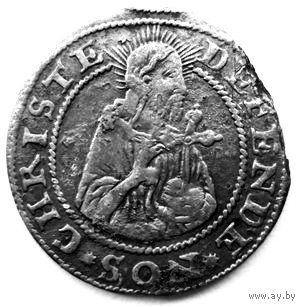 1577 год-"Осадный" Грош.с изображением Христа-(Данциг)-Гданьск.