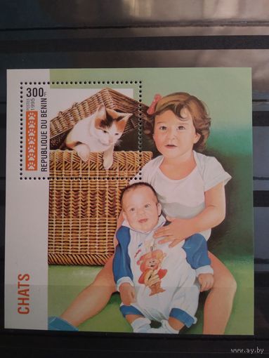 Бенин 1995г. Кошки.