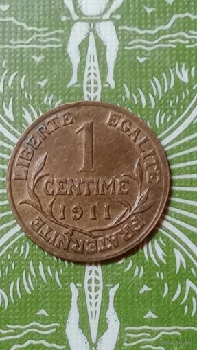 Франция 1 сантим 1911