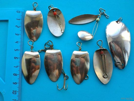 Блёсна + Крючки + Грузила - Всё что на Фото - Одним Лотом - СССР.