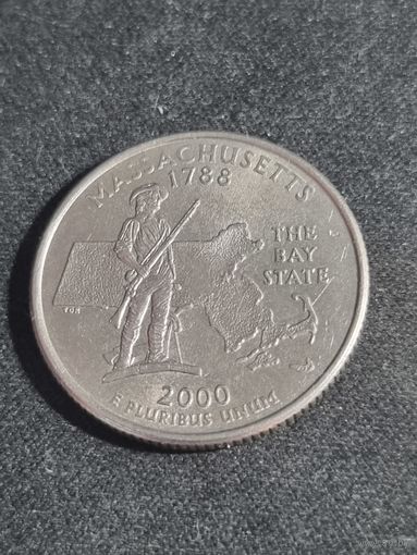 США 25 центов 2000  MASSACHUSETTS P