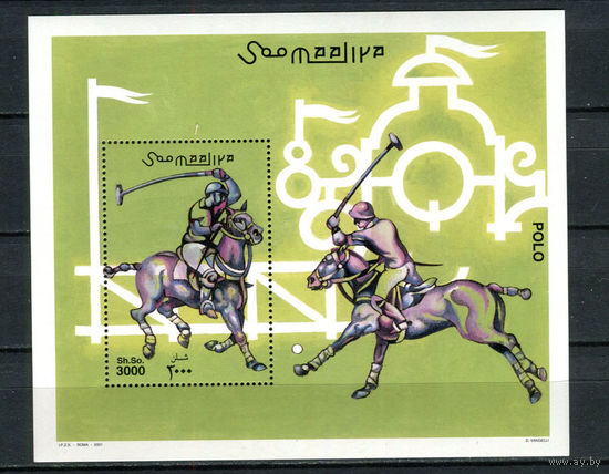 РАСПРОДАЖА С РУБЛЯ! Сомали - 2001 - Поло - [Mi. bl. 85] - 1 блок. MNH.  (Лот 4BA)