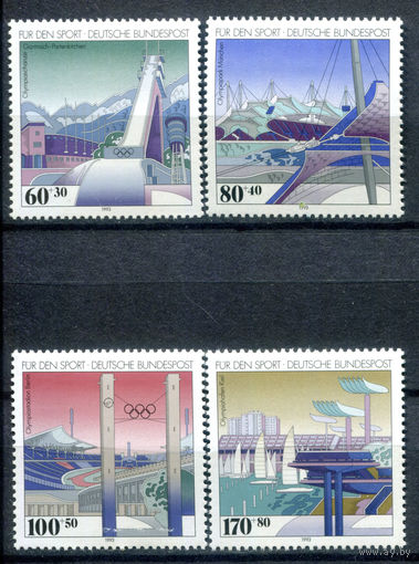 Германия - 1993г. - Олимпийские спортивные городки Германии - полная серия, MNH, одна марка с дефектом клея [Mi 1650-1653] - 4 марки