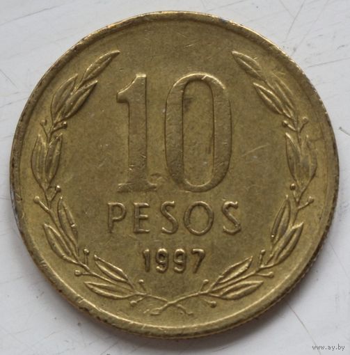 Чили 10 песо 1997 год