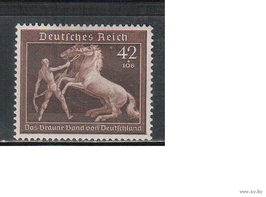 Германия-1939,(Мих.699)  * , Спорт Скачки, Лошади, (одиночка)