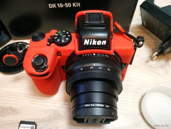 Nikon Z50 беззеркальный фотоаппарат + объектив Nikon NIKKOR Z DX 16-50mm f/3.5-6.3 VR, зсумка, флешка, 3 фильтра, защитный чехол, зарядное. Комплектация на фото. Пробег 6200. Без торга.