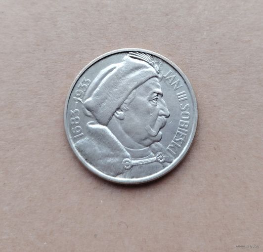 10 злотых Ян Собески 1933 (раскол штемпеля), без МЦ!!