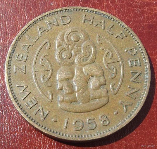 Новая Зеландия. 1\2 пенни 1958