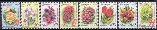 Беларусь 2008. Стандарт. Садовые цветы. Бумага офсетная. 8 марок 729-36 (426)