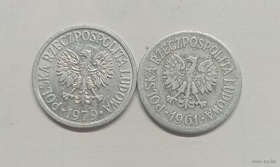 Польша 10 грошей 1961 год .1979год