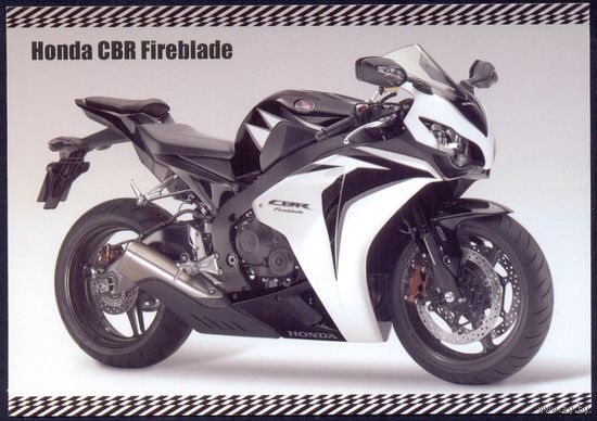 Чехия открытка мотоцикл Honda CBR Fireblade