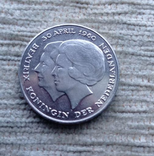 Werty71 Нидерланды 2,5 гульдена 1980 Коронация королевы Беатрис