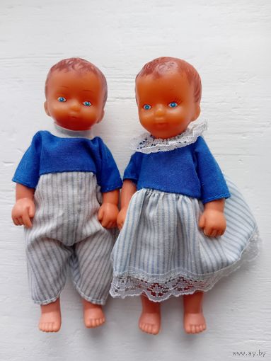 Пупсики. Из 90-х. Миниатюрные куклы. 11,5 см. Пара одним лотом