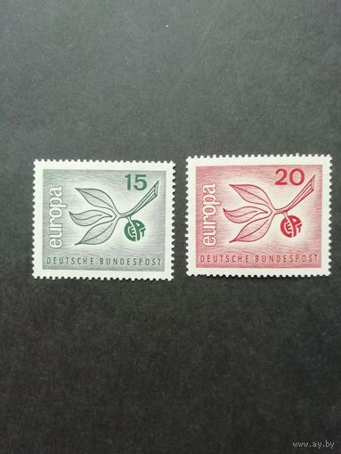 ФРГ 1965 Серия из двух марок "ЕВРОПА СЕПТ (EUROPA CEPT)" (чистые**) Мi.483-484 каталог 0.60 евро