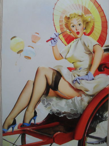 ЧИСТАЯ ОТКРЫТКА PIN-UP. худ. GIL ELVGREN.